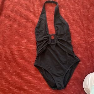 La Blanca by Rod Beattie size 10 black one piece swimsuit